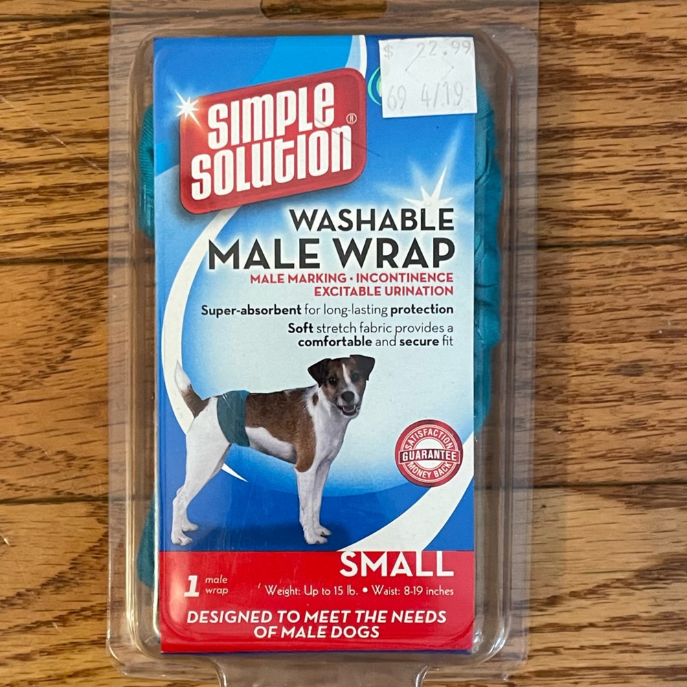 Small Dog: Washable Male Wrap from Simple Solution